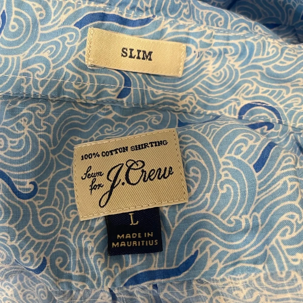 Blue Patterned Men's Shirt